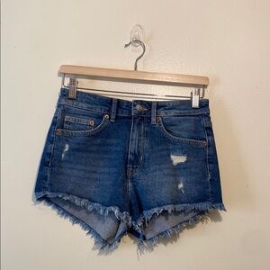 H&M Denim Blue Women Shorts. Size 6. New . No tags .